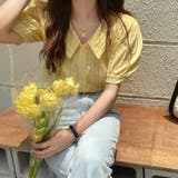 パフスリーブ ショート丈 ペールトーン ブラウス | ad thie | 詳細画像13 