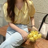 パフスリーブ ショート丈 ペールトーン ブラウス | ad thie | 詳細画像14 