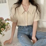 パフスリーブ ショート丈 ペールトーン ブラウス | ad thie | 詳細画像6 