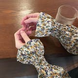 シャーリングスリーブ 小花柄 ブラウス | ad thie | 詳細画像4 