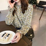 シャーリングスリーブ 小花柄 ブラウス | ad thie | 詳細画像6 