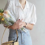花柄レース1 | 刺繍 パフスリーブ 花柄 アソートブラウス | ad thie