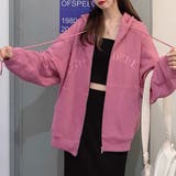 ロゴ刺繍ベーシックジップアップパーカー | ad thie | 詳細画像6 