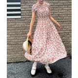 シャーリングティアード 小花柄2WAYワンピース | ad thie | 詳細画像15