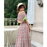 シャーリングティアード 小花柄2WAYワンピース | ad thie | 詳細画像16