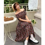 シャーリングティアード 小花柄2WAYワンピース | ad thie | 詳細画像5