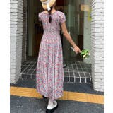 シャーリングティアード 小花柄2WAYワンピース | ad thie | 詳細画像7