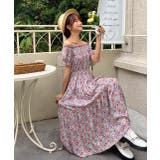 シャーリングティアード 小花柄2WAYワンピース | ad thie | 詳細画像9