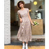 ライトイエロー | シャーリングティアード 小花柄2WAYワンピース | ad thie