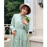 キャンディースリーブ小花柄長袖ワンピース | ad thie | 詳細画像11