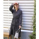 キャンディースリーブ小花柄長袖ワンピース | ad thie | 詳細画像15