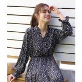 キャンディースリーブ小花柄長袖ワンピース | ad thie | 詳細画像16