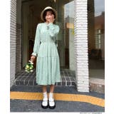 キャンディースリーブ小花柄長袖ワンピース | ad thie | 詳細画像8