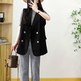 ビックポケット テーラードダブルベスト | ad thie | 詳細画像5 