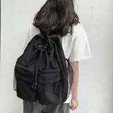 ブラック | マルチポケット ナイロン キャンバスリュック | ad thie