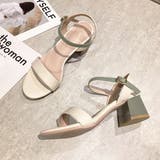 アンクルストラップ 配色ヒールサンダル | ad thie | 詳細画像12 