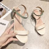 アンクルストラップ 配色ヒールサンダル | ad thie | 詳細画像13 