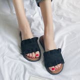 スウェードフリルフラットサンダル | ad thie | 詳細画像12 