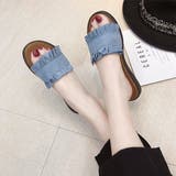 スウェードフリルフラットサンダル | ad thie | 詳細画像22 