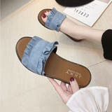 スウェードフリルフラットサンダル | ad thie | 詳細画像23 