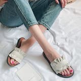 スウェードフリルフラットサンダル | ad thie | 詳細画像3 