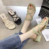 ナローダブルストラップクロスサンダル | ad thie | 詳細画像14