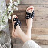 ドット フリルリボン フラットクロスサンダル | ad thie | 詳細画像11 