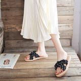 ドット フリルリボン フラットクロスサンダル | ad thie | 詳細画像12 