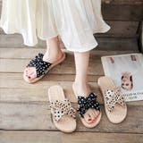 ドット フリルリボン フラットクロスサンダル | ad thie | 詳細画像8 