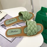 編み込み キルティング風 フラットサンダル  | ad thie | 詳細画像3 