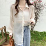 ロング丈ボリュームスリーブ シアーシャツ | ad thie | 詳細画像6