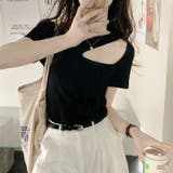 リブニット オープンショルダートップス | ad thie | 詳細画像6 