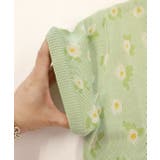 ショート丈 花柄サマーニット | ad thie | 詳細画像12