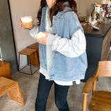 ビックシルエットポケットデニムベスト | ad thie | 詳細画像6 