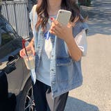 ビックシルエットポケットデニムベスト | ad thie | 詳細画像12 