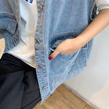 ビックシルエットポケットデニムベスト | ad thie | 詳細画像7 