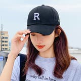 ブラック×Rホワイト | ベーシック・タグ付き 刺繍ロゴキャップ | ad thie