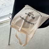 オフホワイト×ブラック | 12colors キャンバスロゴトート | ad thie