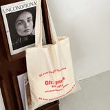 オフホワイト×レッド | 12colors キャンバスロゴトート | ad thie