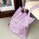 ラベンダー | 12colors キャンバスロゴトート | ad thie