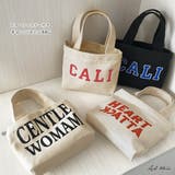 ロゴ ファスナー付き キャンバスミニバッグ | ad thie | 詳細画像1 