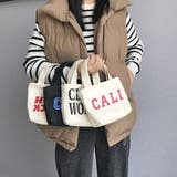 ロゴ ファスナー付き キャンバスミニバッグ | ad thie | 詳細画像6 