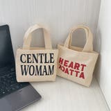 ロゴ ファスナー付き キャンバスミニバッグ | ad thie | 詳細画像7 