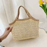 ベージュ | パイピングデザインペーパーバッグ | ad thie