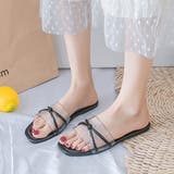 クロスインステップバンド クロスリボンサンダル | ad thie | 詳細画像8