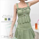 タンキニ セパレート チェックフリルビキニ | ad thie | 詳細画像1 