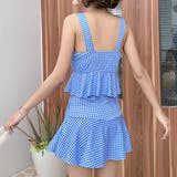 タンキニ セパレート チェックフリルビキニ | ad thie | 詳細画像5 