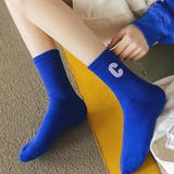 ワンポイント・刺繍ロゴ カラーソックス | ad thie | 詳細画像2 