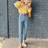 ギャザーデザイン ギンガムチェックシャツ | ad thie | 詳細画像10