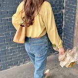 ギャザーデザイン ギンガムチェックシャツ | ad thie | 詳細画像11